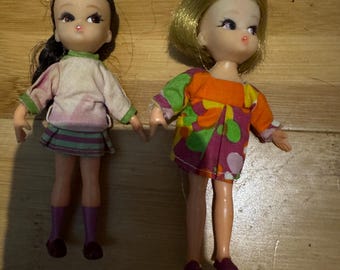 Vintage TWO  Hasbro Dolly Darling dolls from the 1960s