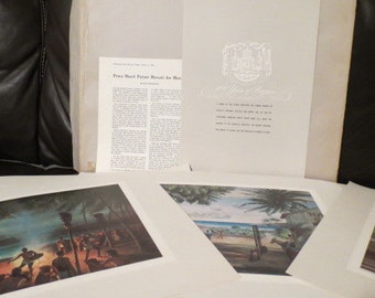 ON SALE Peter Hurd (1904-1984) Hawaiian Historical prints set of 10, 100 Years of Progress done for AMFAC in 1949