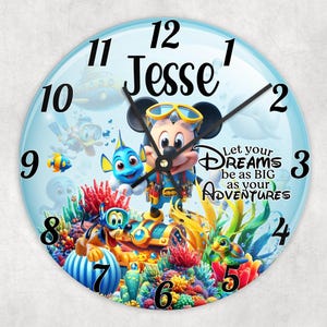 Sublimation Mickey Clock, Underwater Adventure (Digital Download)