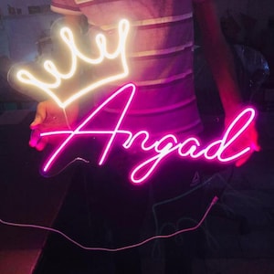 Custom Neon Name Sign For kids Room, Led Neon Sign, Neon Sign Bedroom, Name Neon Lights, Kids Room Decor, Christmas Gift, Custom Name Sign