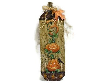 BOO Halloween Sign | Tole Painted Halloween Plaque