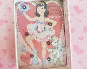 Handcrafted Valentine Game Box With A Ballerina Theme | Valentine Game of Skill