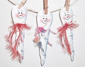 Tole Painted Icicle Ornaments