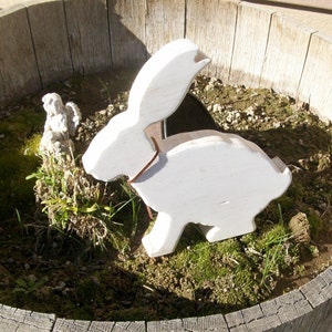 Wooden Jack Rabbit With Cactus Design Southwestern Style Rabbit Figure image 4
