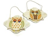 Hand Painted Owl Ornaments