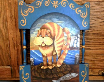 Nautical Cat Tavern Sign, Maritime Decor