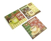 Set Of Three Coffee Theme Small Canvas Paintings | FREE SHIPPING