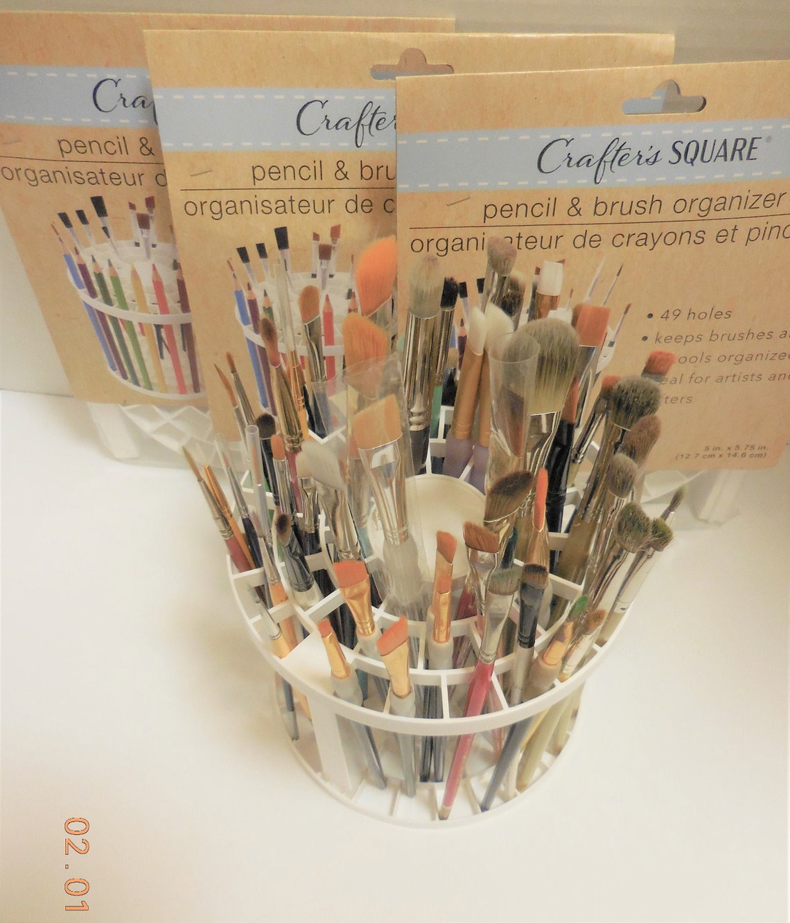 Paint Brush Organizer Caddy Brush Pencil Pen Organizer Art Etsy
