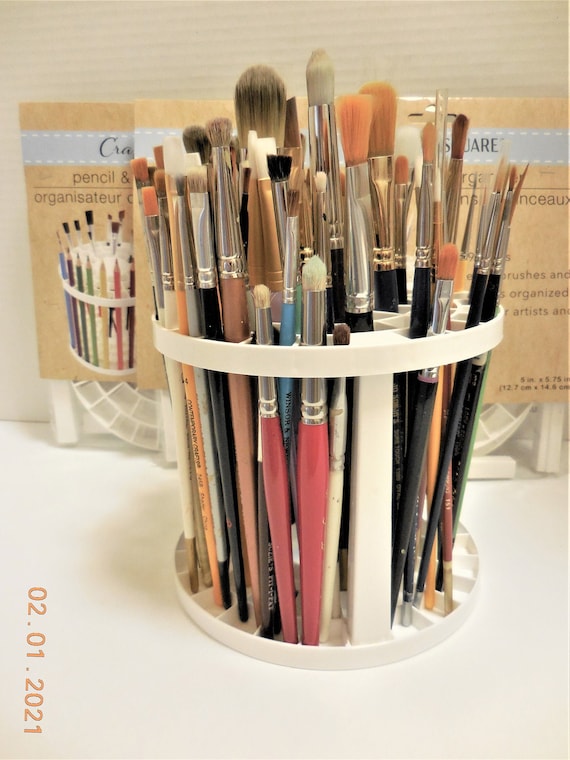 Paint Brush Organizer Caddy Brush Pencil Pen Organizer Art Etsy