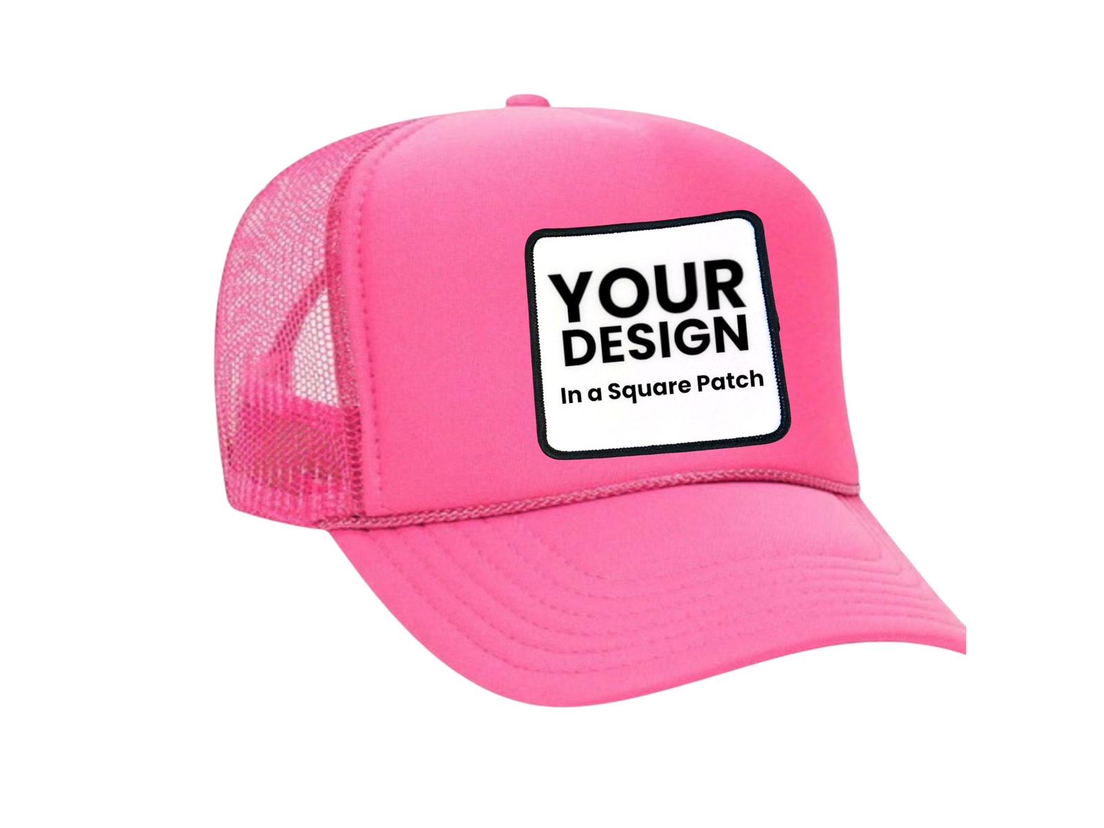 Off-White Arrows Logo Patch Cap - Hot Pink South Carolina 843 Leather Patch Hat – Southern Brand Designs main image 4