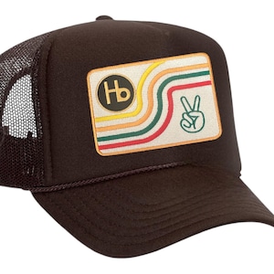 The HB retro Hermosa beach  trucker hat-hermosa beach California- South Bay - Southern California - locals hat