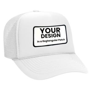 Custom Trucker Hat: Personalized Rectangular Patch Design