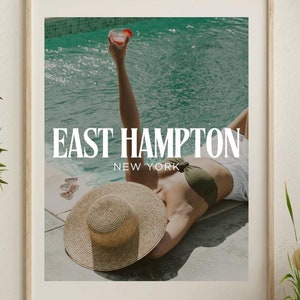 Digital Art, Coastal Picture, Office Decor, Bathroom Wall Art, Hamptons Aesthetic, Beach Poster, Ocean Print, Cafe Decoration, East Hampton