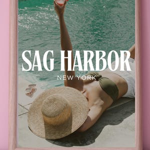 Digital Art, Coastal Picture, Office Decor, Bathroom Wall Art, Hamptons Aesthetic, Beach Poster, Ocean Print, Cafe Decoration, Sag Harbor