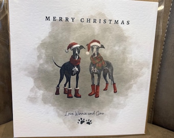 Italian Greyhound Christmas Card