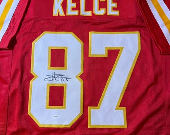 Kansas City Chiefs Travis Kelce Signed Jersey with COA | Authentic Autograph, Perfect Fan Gift
