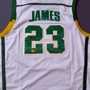 LeBron James Signed High School Irish Jersey with COA