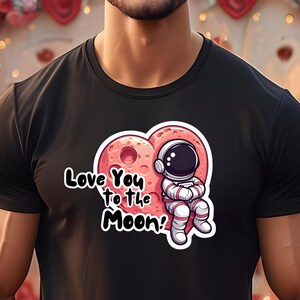 Valentine PNG, Love you to the Moon Digital download graphic design