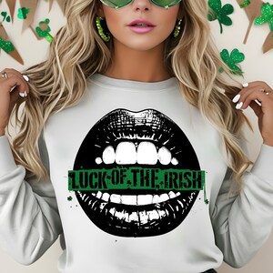 Luck of the Irish T-Shirt Design PNG | St. Patrick&#39;s Day Digital Download | Irish Shamrock Graphic