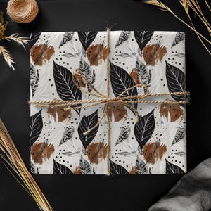 Elegant Botanical Wrapping Paper, Eco-Friendly Gift Wrap, Floral Print Paper, Nature Inspired Gift Wrap, Holidays, Birthdays, Celebrations