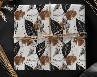 Botanical Wrapping Paper: Elegant Floral Print, Eco-Friendly Gift Wrap