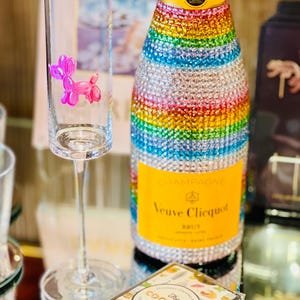 op maat gemaakt handgeschilderd champagneglas