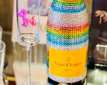 bicchiere da champagne dipinto a mano personalizzato