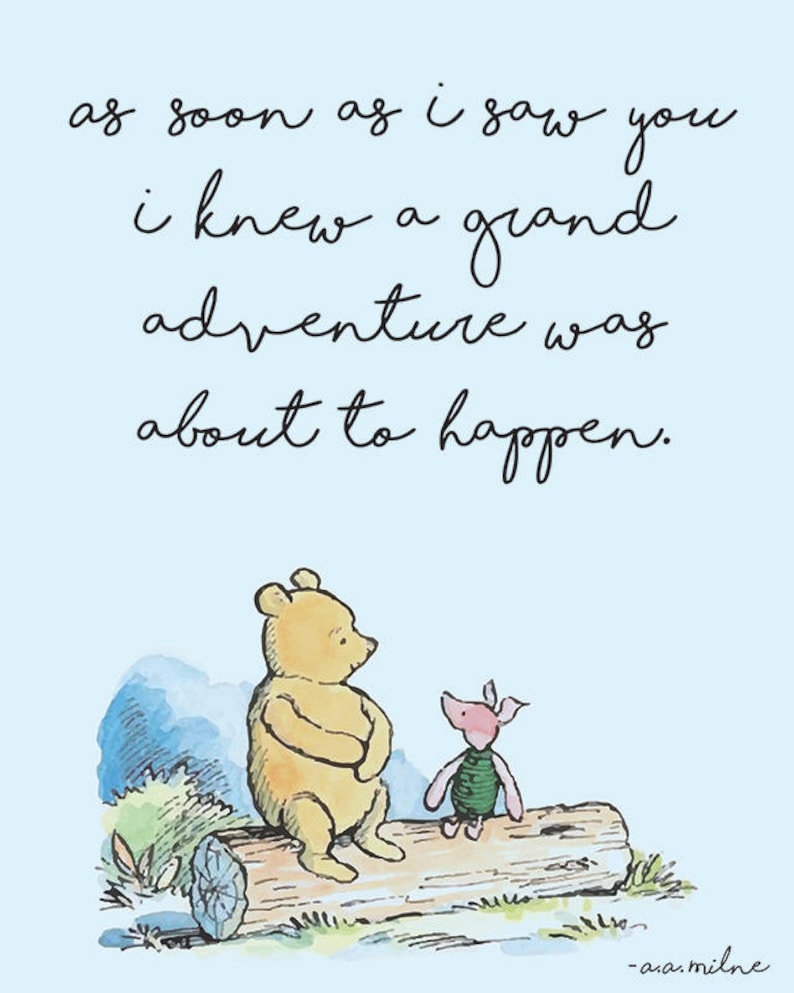 Classic Winnie The Pooh PRINTABLE As soon as I saw you I knew | Etsy