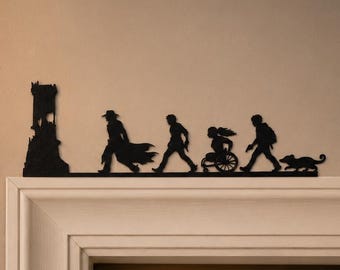 Dark Tower Door Topper & Bookshelf Decor – Roland's Ka-Tet Silhouette – Stephen King Gift
