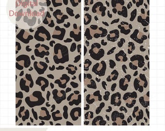 Fundo com estampa de leopardo em SVG e PNG | Padrão digital limpo e desgastado | Design sem costura com estampa animal para artesanato, copos e adesivos