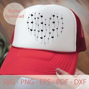 Hart lijn kunst Svg, minimale hart afbeelding, handgetekende hart, schattig esthetisch hart Svg, eenvoudig hart Svg, Valentijnsdag hart Shirt Design afbeelding 20