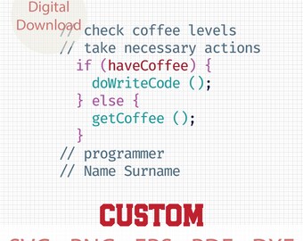 Custom Computer Programmer SVG: Coding Shirt Design (Digital Download), Programmer Quotes Svg Png, Svg Cut Files for Cricut & Silhouette