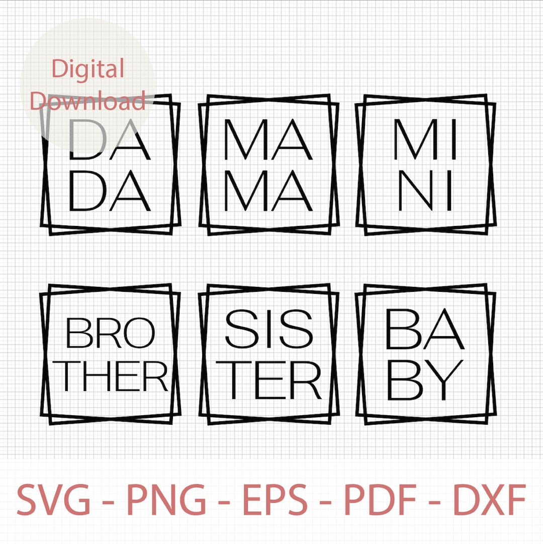 Mama Mini Bundle Svg Png, Dad Papa Svg, Mom Dad Svg Png Cut File, Girl ...