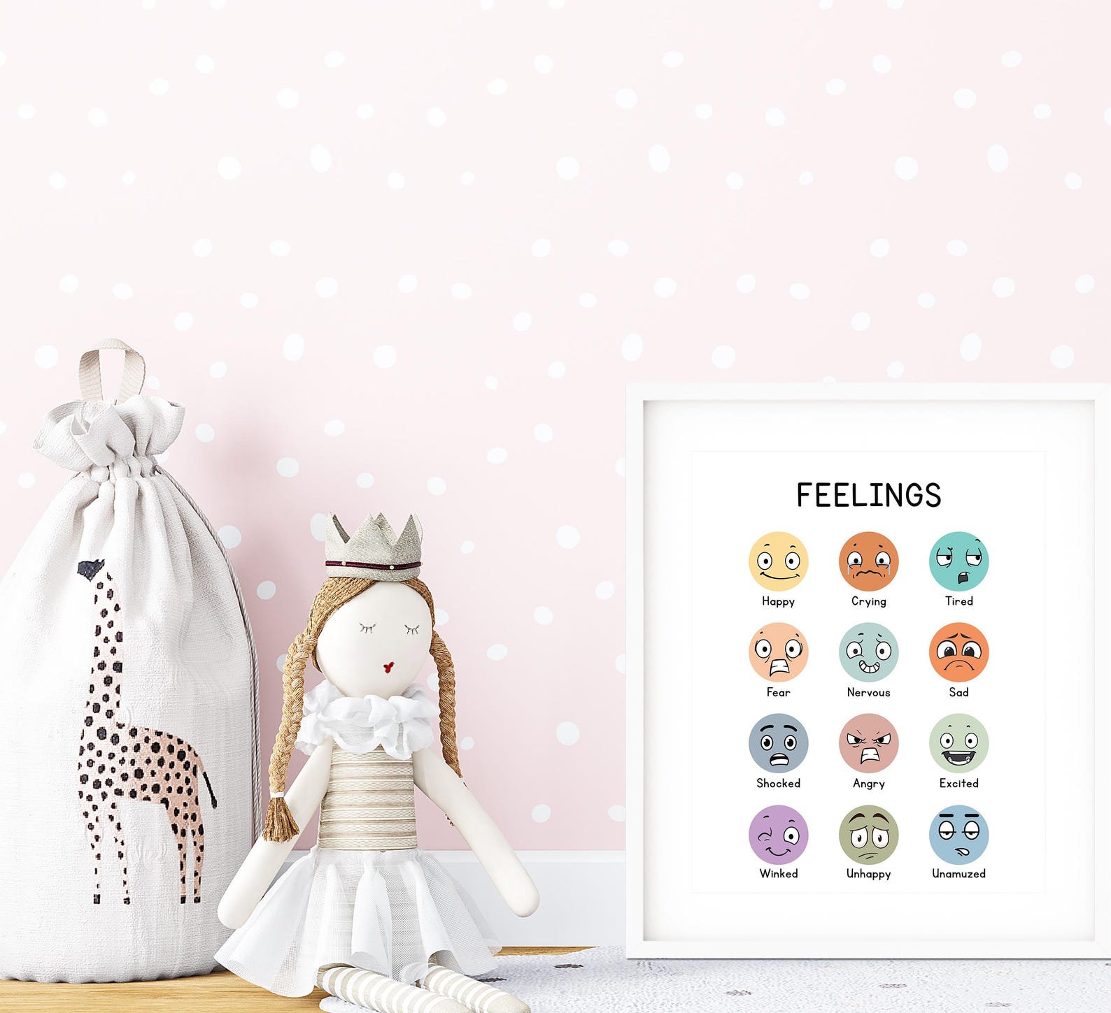 Feelings Poster, Emotions Chart for Toddlers, Montessori Homeschool ...