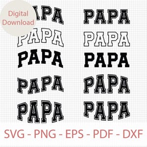 Papa Varsity Bundle Svg Png, Papa Svg Cut File, Papa Pdf, Svg Files For Cricut, Papa Svg Bundle, Father's Day Svg, Papa Svg, Xmas Papa Svg