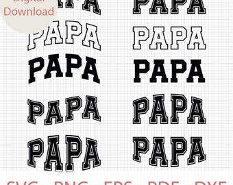 Papa Varsity Bundle Svg Png, Papa Svg Cut File, Papa Pdf, Svg Files For Cricut, Papa Svg Bundle, Father&#39;s Day Svg, Papa Svg, Xmas Papa Svg