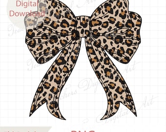 Leopard Bow PNG, Coquette Bow Clipart, Valentine Coquette Bow, Girly Hair Bow PNG, Cheetah Bow PNG, Sublimation Digital Download, Trendy