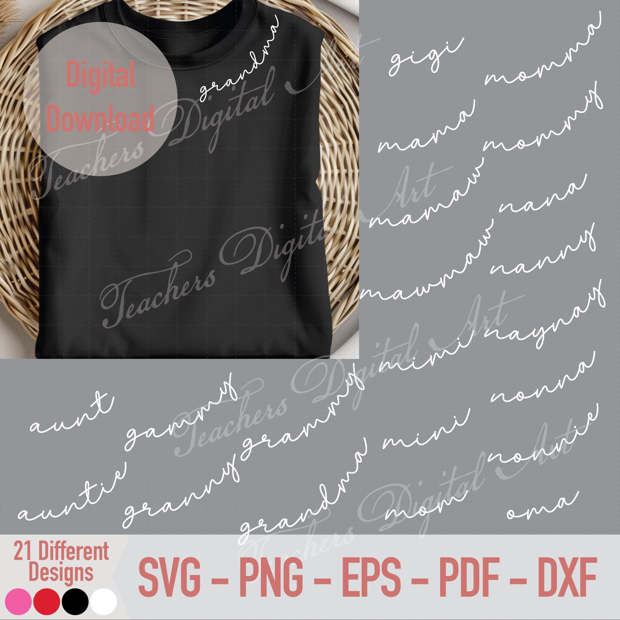 Grandma Mama Collar SVG Aunt Nana Oma Mimi Gigi Curved Neckline Design grandma-mama-collar-svg-aunt-nana-oma-mimi-gigi-curved-neckline-design