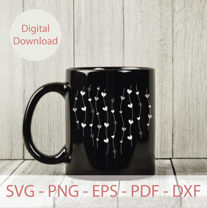 Hart lijn kunst Svg, minimale hart afbeelding, handgetekende hart, schattig esthetisch hart Svg, eenvoudig hart Svg, Valentijnsdag hart Shirt Design afbeelding 14