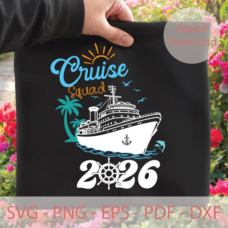 Cruise Squad 2026 SVG PNG, Family Cruise Shirt Design, Summer Vacation ...