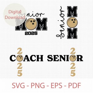Senior Mom Bowling Svg Png, Bowling Mom Svg Cut File, Coach Mom Bowling Front & Back Svg, Game Day Bowling Svg Png, Bowling Mom Shirt Svg