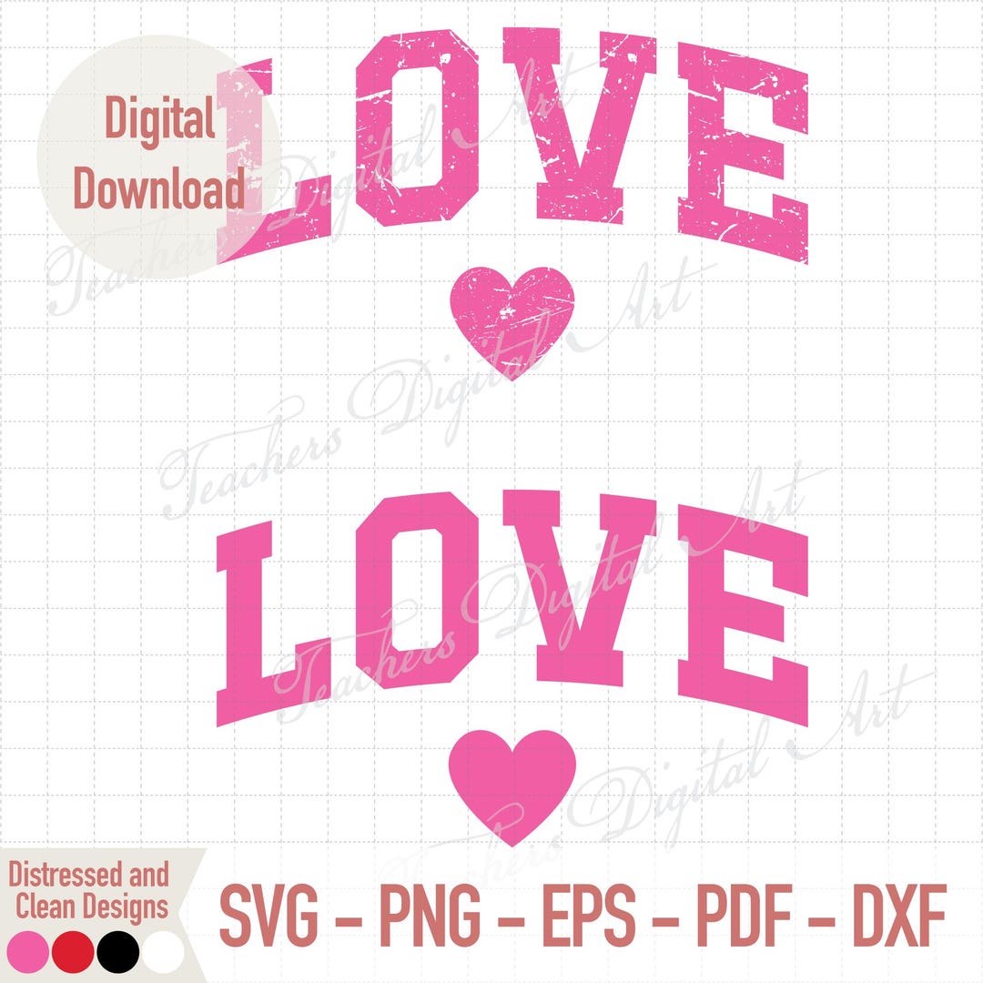 Retro Love Heart Svg Png, Valentine's Day Svg, Love Svg, Valentine ...