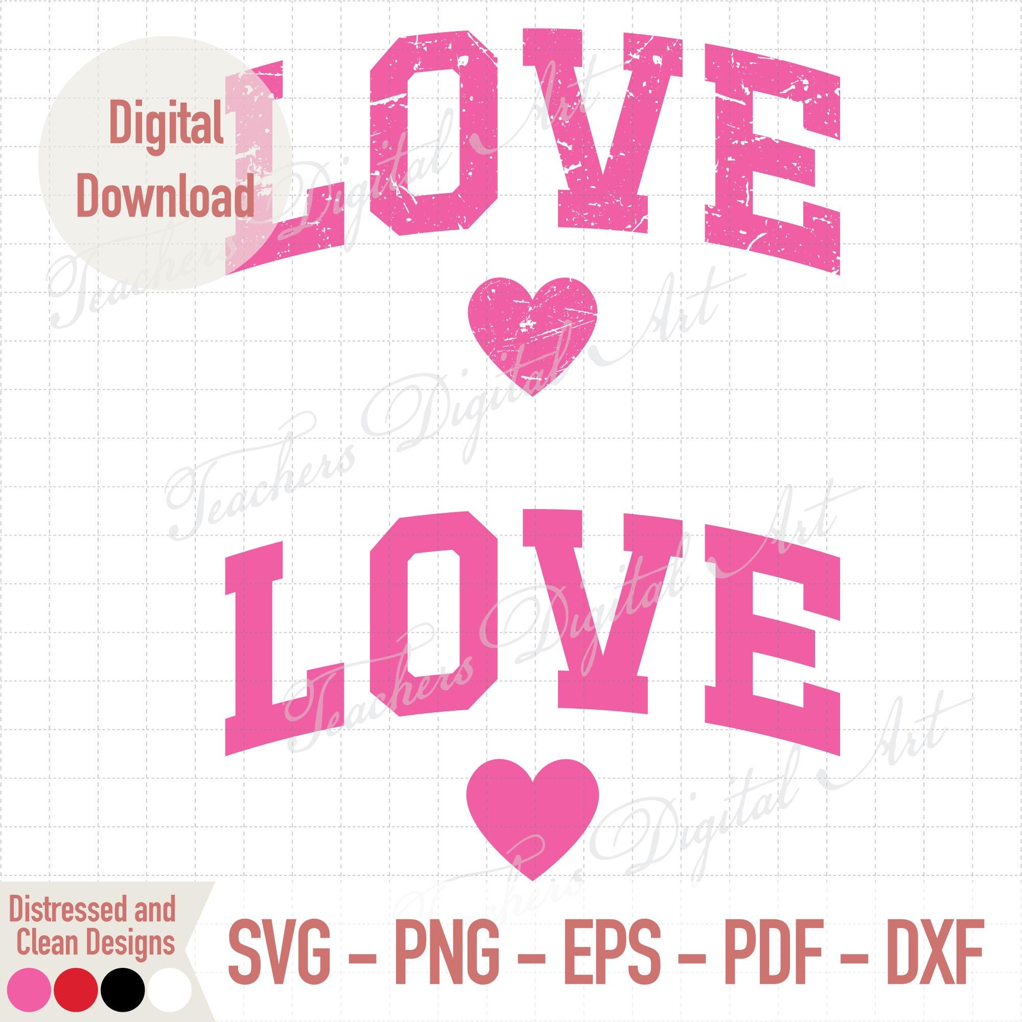 Retro Love Heart Svg Png, Valentine's Day Svg, Love Svg, Valentine ...