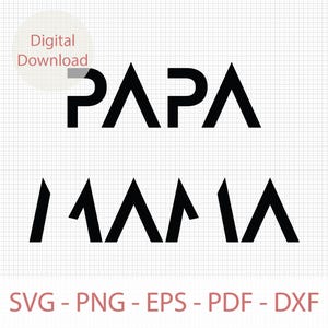 Papa Mama Svg Png, Papa Svg, Mama Svg Cut File, Mother's Day Svg Png, Father's Day Svg, Papa Birthday Svg, Mama Svg Files For Cricut