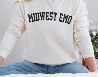 Midwest Emo Comfort Color  Long Sleeve T-Shirt, Elder Emo Gift for Her, Gift for him, Music Lover Gift, Millennials, Emo at Heart Unisex