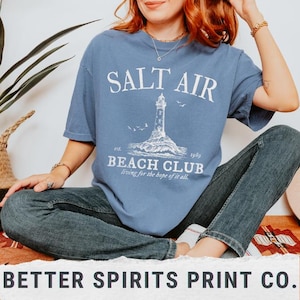 Salt Air August Holiday House Rhode Island Beach Club Social Tee Beach Shirt Folklore Inspired Comfort Colors