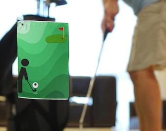 Personalized Fairway Golf Towel, Soft Absorbent Custom Golf Gift
