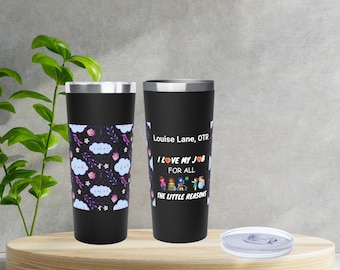 Personalized Insulated Tumbler: 'Love My Job' Design, Gift for Professionals