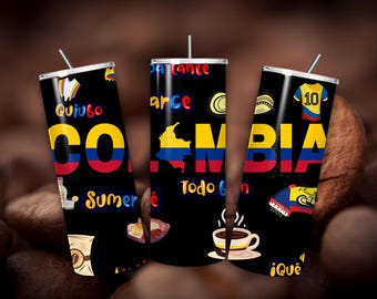tumbler cup design, Colombia design, 20oz cup, original design, cup wrap, template
