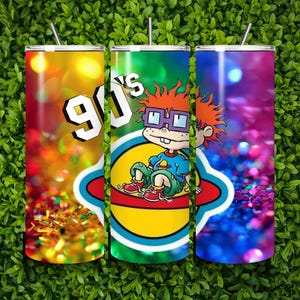 20 oz Rugrats Carlito Glas, Cartoon, farbenfrohes Design.  Vorlage für 20-Unzen-Becher / Sofortiger digitaler Download